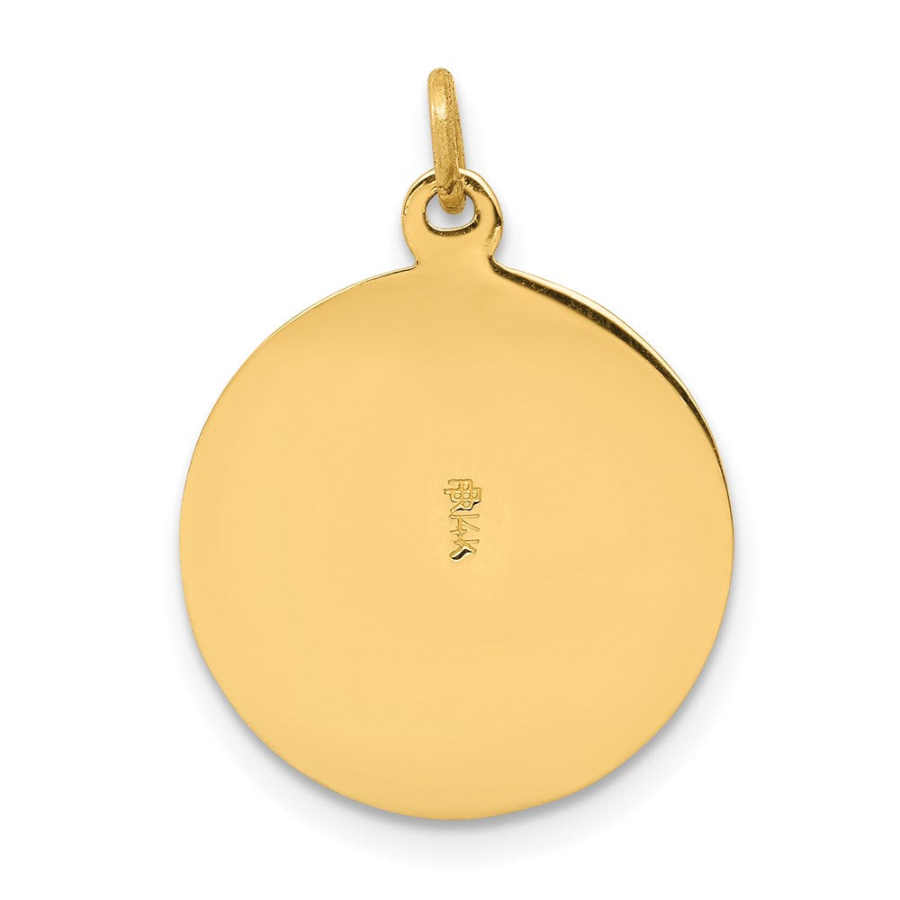 14K Gelbgold Sankt-Patrick-Medaille-Charm
