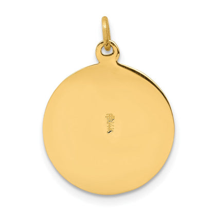 14K Gelbgold Sankt-Patrick-Medaille-Charm