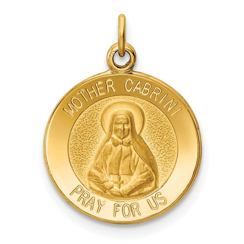 14K Gelbgold Mutter-Cabrini-Medaille Charm
