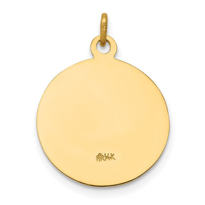 14K Gelbgold Heiliger Gerhard Medaille Charm
