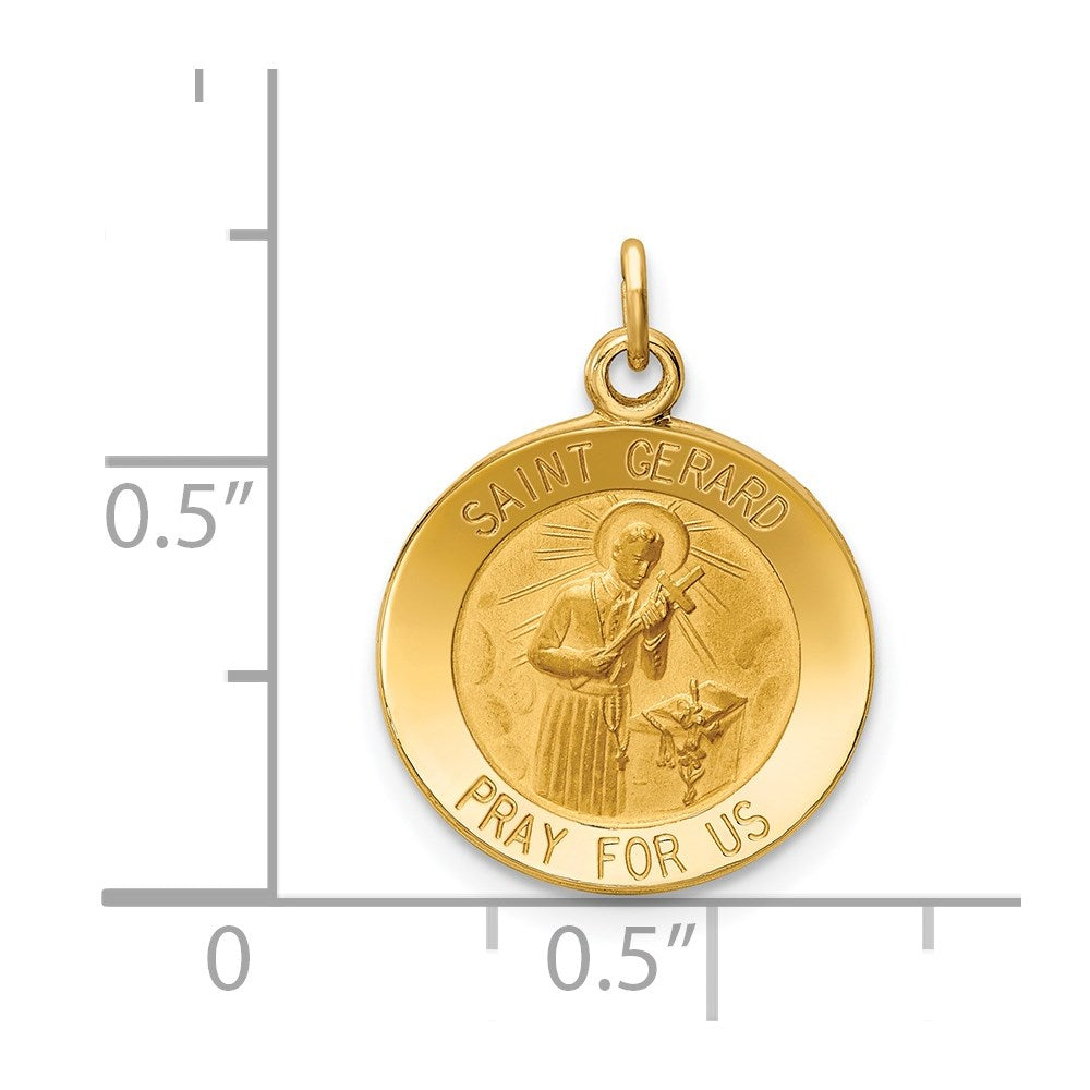 14K Gelbgold Heiliger Gerhard Medaille Charm