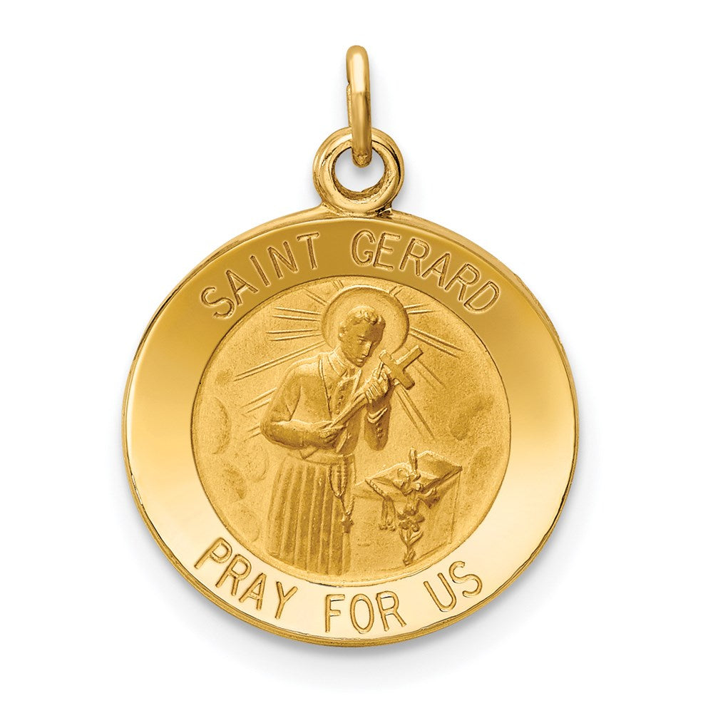 14K Gelbgold Heiliger Gerhard Medaille Charm
