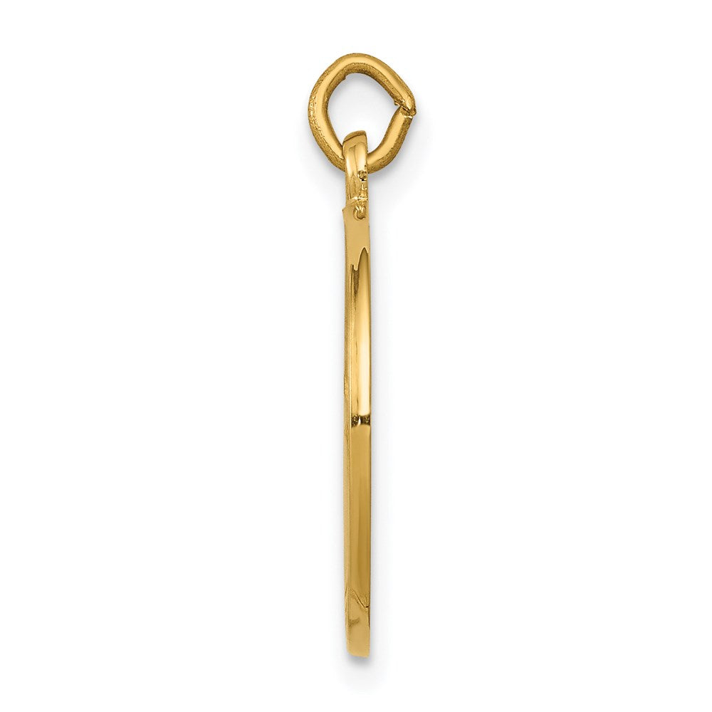 14K Gelbgold Heiliger Johannes der Täufer Medaille Charm