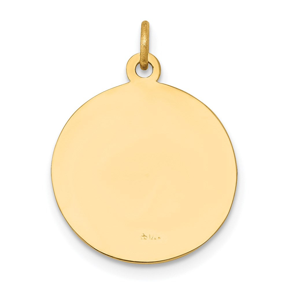 14K Gelbgold Heiliger Johannes der Täufer Medaille Charm