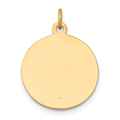 14K Gelbgold Heiliger Johannes der Täufer Medaille Charm