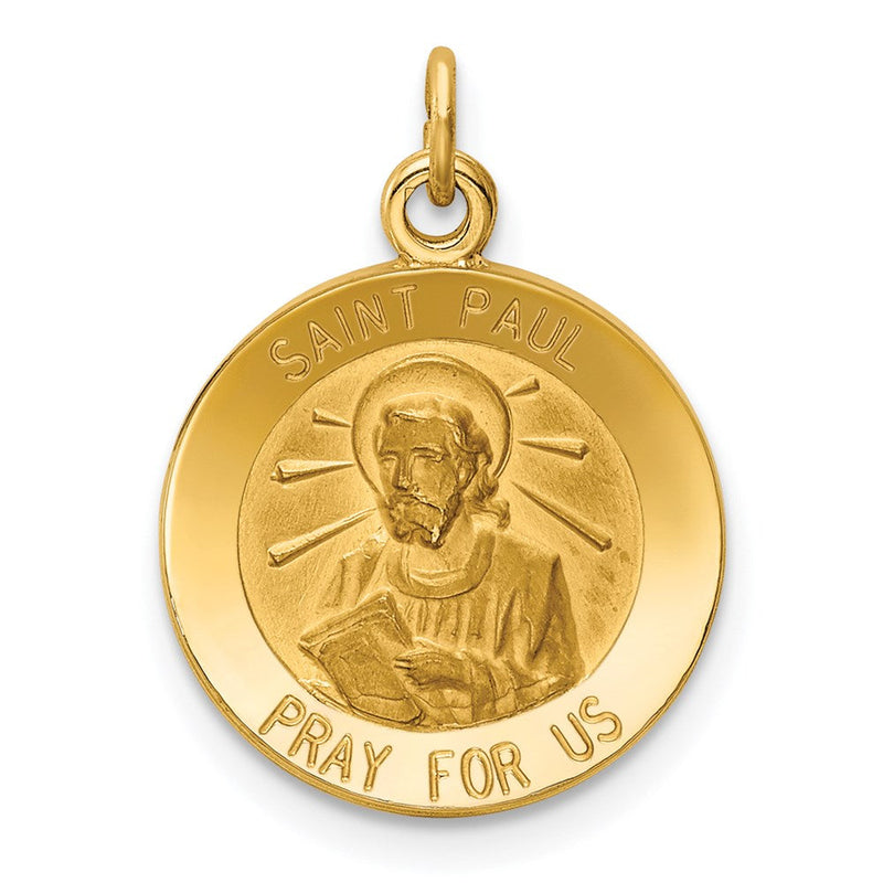 14K Gelbgold Sankt-Paulus-Medaille-Charm