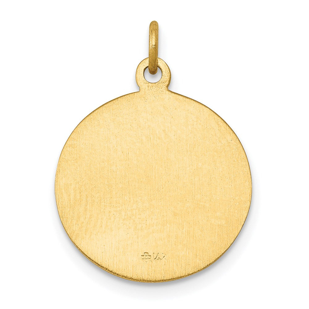 14K Gelbgold Sankt-Georg-Medaille-Charm