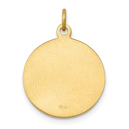 14K Gelbgold Sankt-Georg-Medaille-Charm