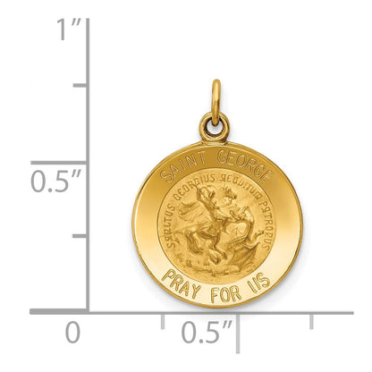 14K Gelbgold Sankt-Georg-Medaille-Charm