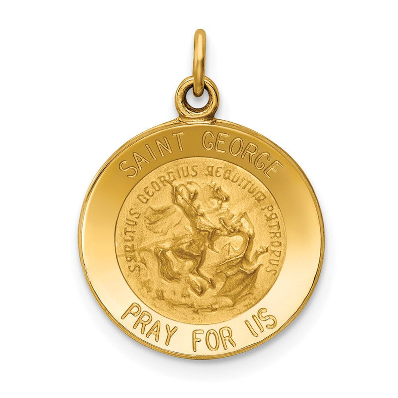 14K Gelbgold Sankt-Georg-Medaille-Charm