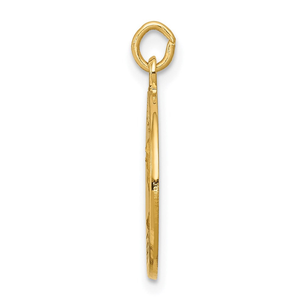 14K Gelbgold Heiliger Andreas Medaille Charm