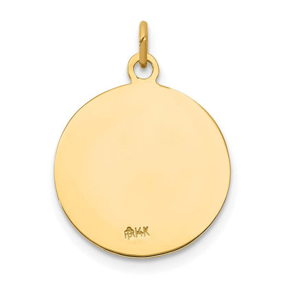 14K Gelbgold Heiliger Andreas Medaille Charm