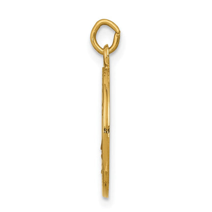 14K Gelbgold Heilige Elizabeth Seton Medaille Charm