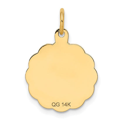 14K Gelbgold 14K Massiv Stern Of David Plättchen Charm