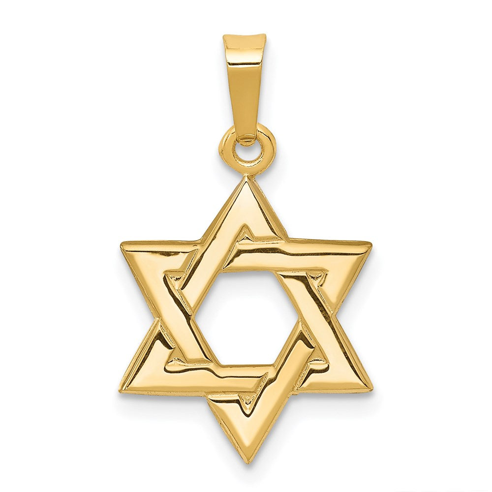 14K Gelbgold Davidstern-Anhänger