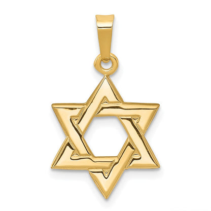 14K Gelbgold Davidstern-Anhänger