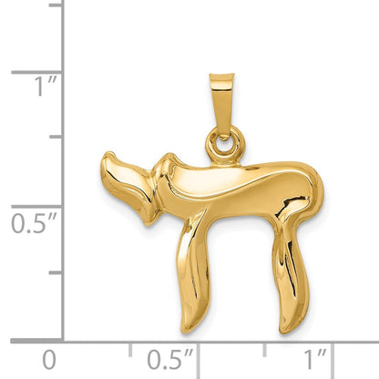 14K Gelbgold Chai-Anhänger