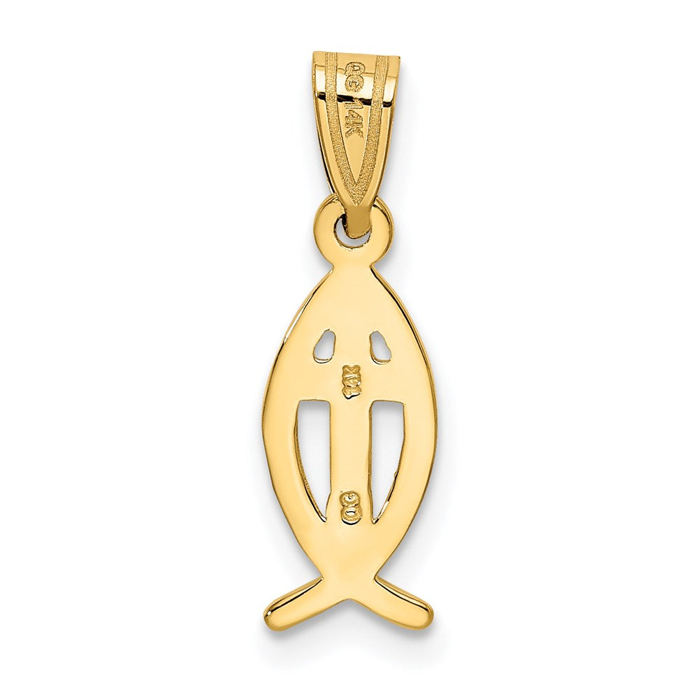 14k Gelbgold Ichthus-Fisch-Charm