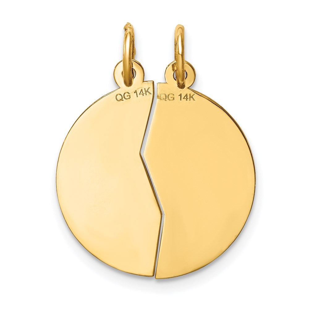 14 Karat Gelbgold Mizpah-Charm, 2-teilig