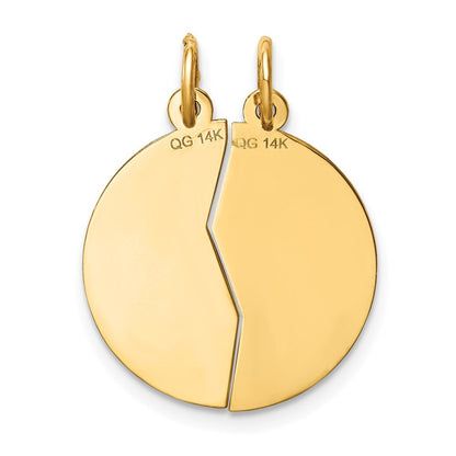 14 Karat Gelbgold Mizpah-Charm, 2-teilig