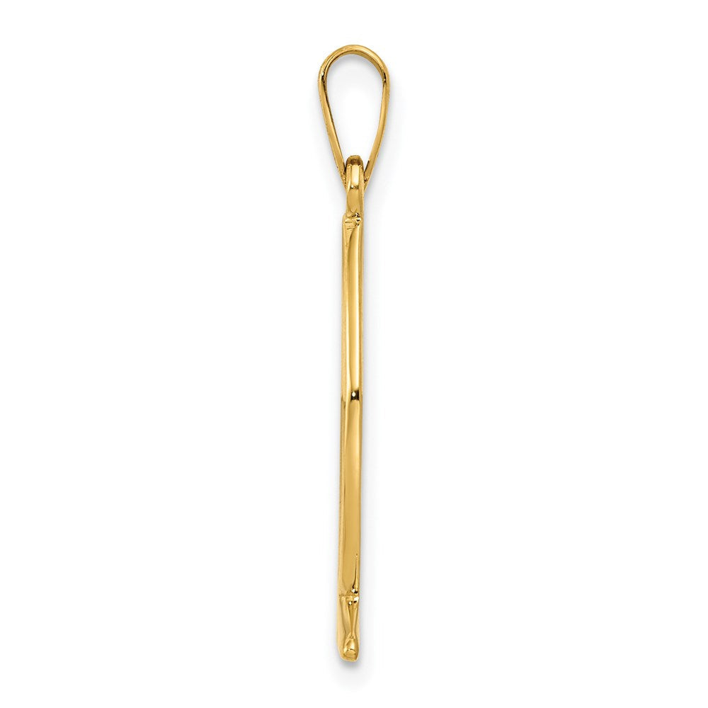 14K Gelbgold Ichthys-Fisch-Charm