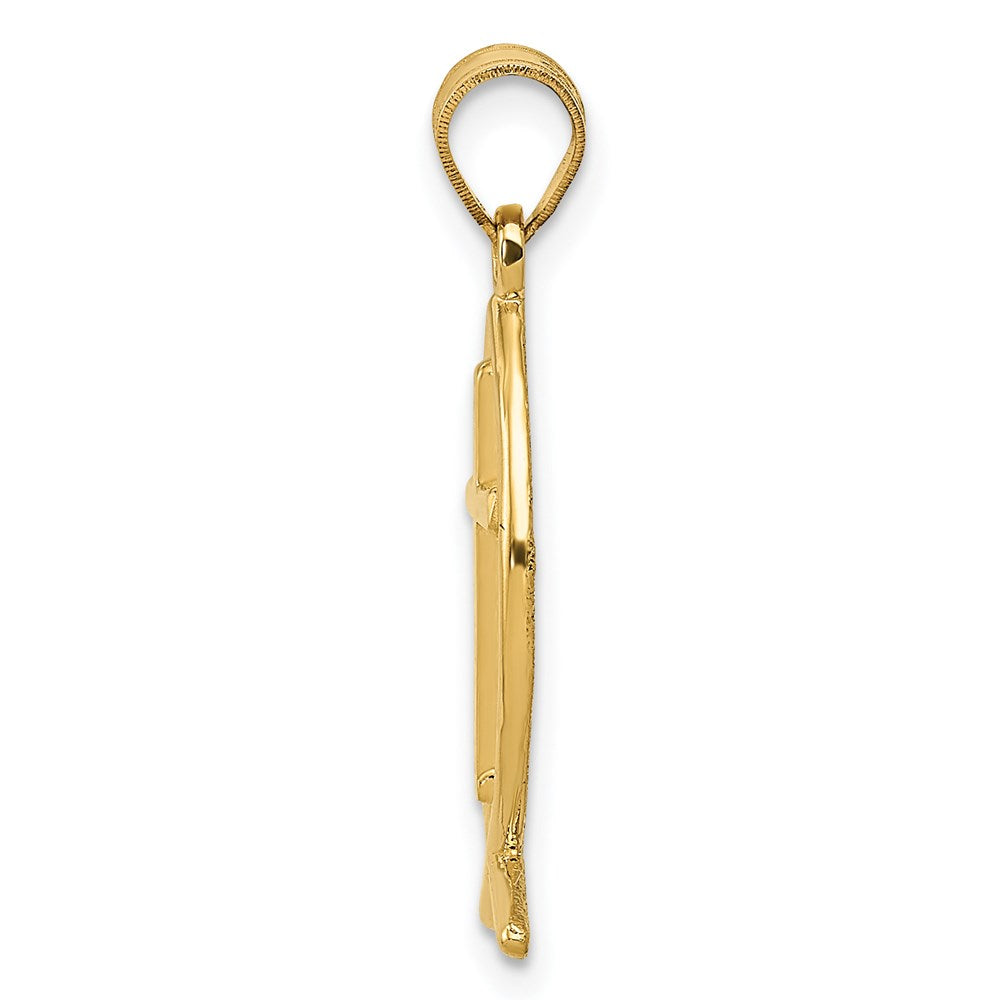 14K Gelbgold Ichthus-Fisch-Anhänger
