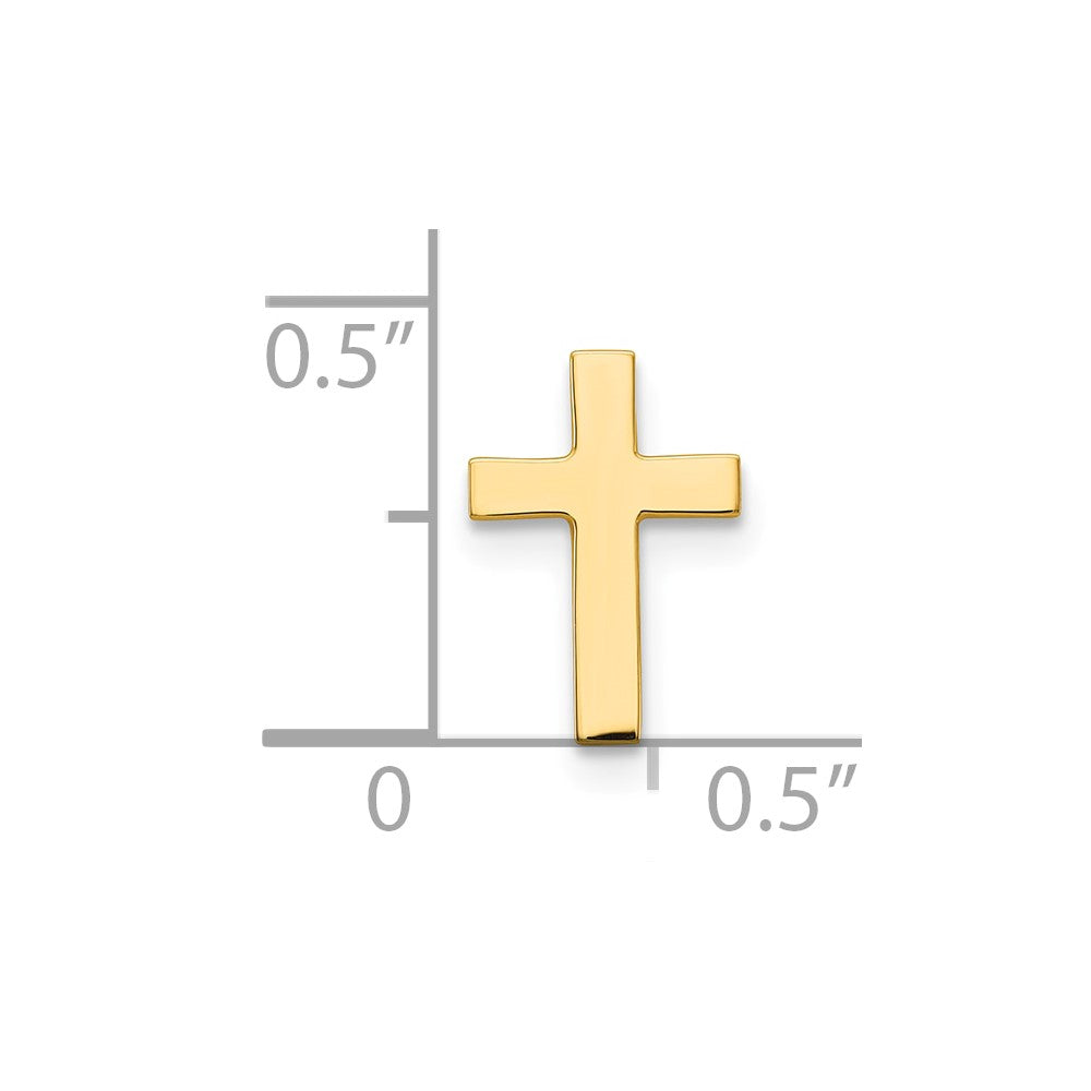 14K Gelbgold Poliert Kreuz Krawatten Tac