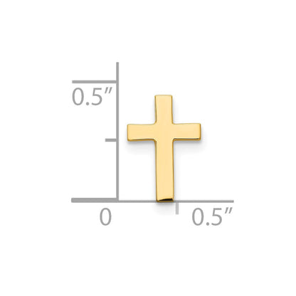 14K Gelbgold Poliert Kreuz Krawatten Tac