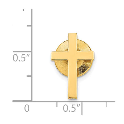 14K Gelbgold Poliert Kreuz Krawatten Tac