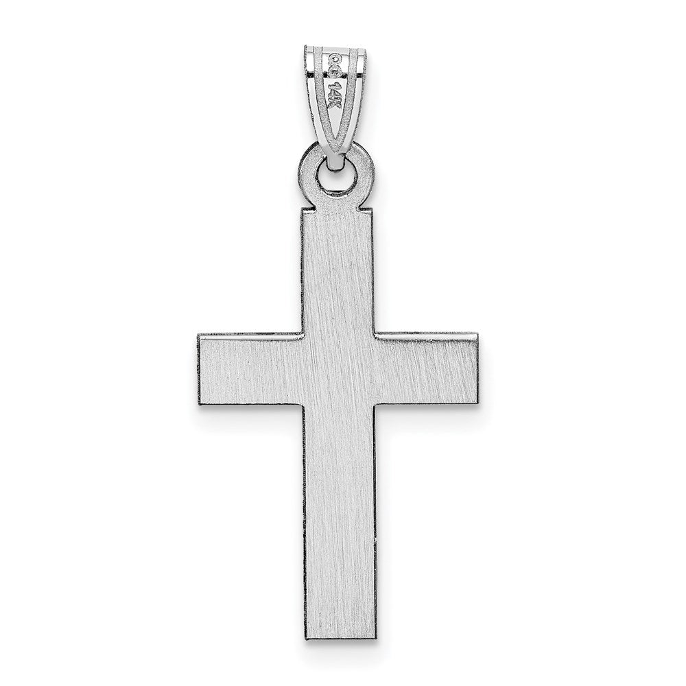 Kreuzanhänger aus 14K Weißgold