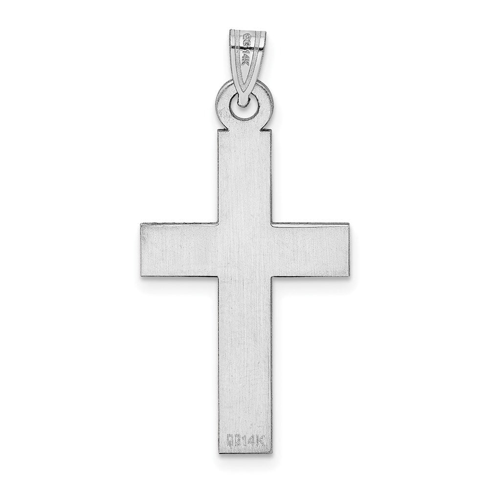 14K Weißgold Kreuzanhänger