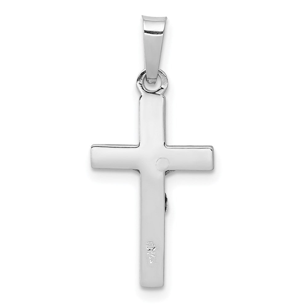 14K Weißgold INRI Kruzifix-Charm