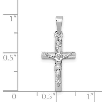 14K Weißgold INRI Kruzifix-Charm
