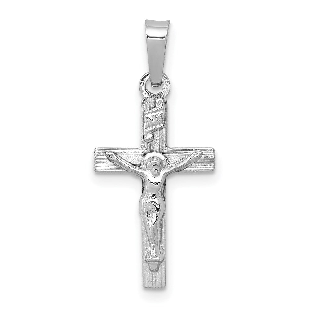 14K Weißgold INRI Kruzifix-Charm