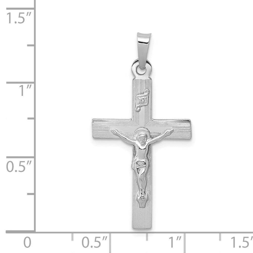 INRI-Kruzifix-Charm aus 14K Weißgold