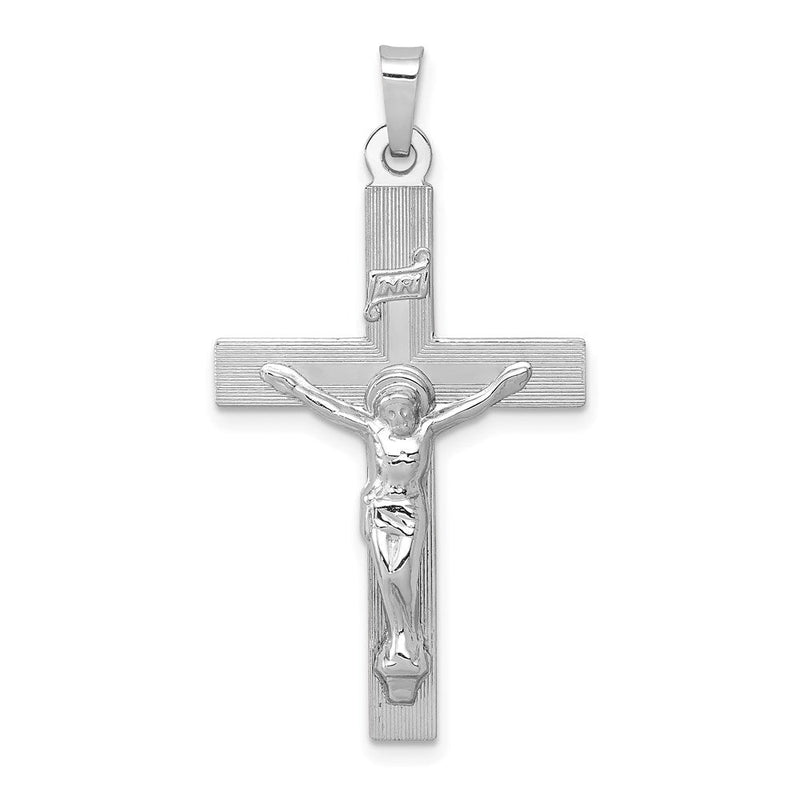 14K Weißgold INRI Kruzifix-Charm