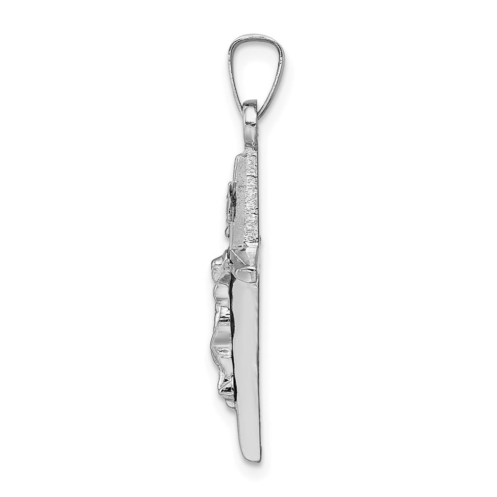 14K Weißgold INRI Kruzifix-Charm