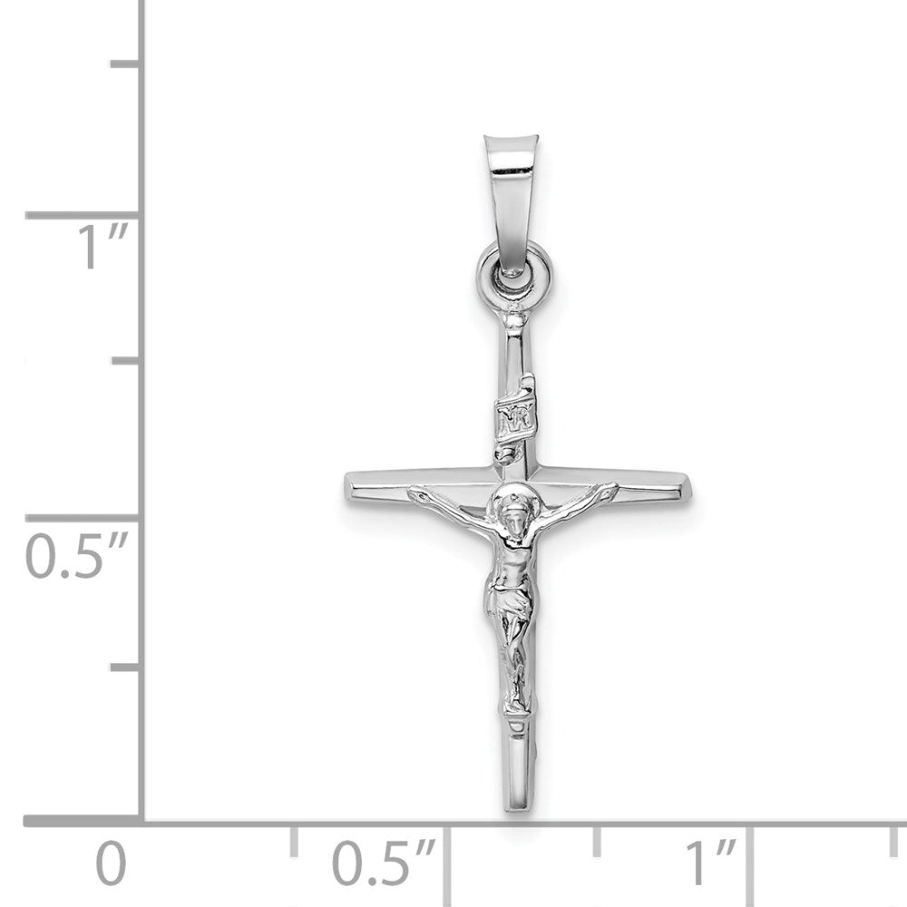 14K Weißgold INRI Kruzifix-Charm