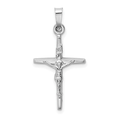 14K Weißgold INRI Kruzifix-Charm