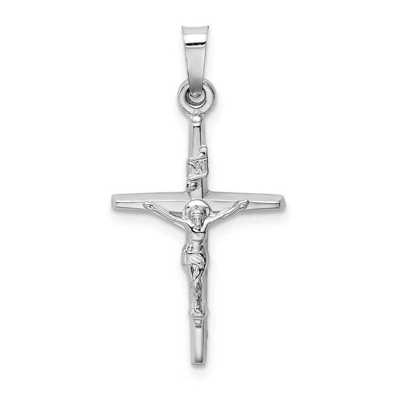 14K Weißgold INRI Kruzifix-Charm