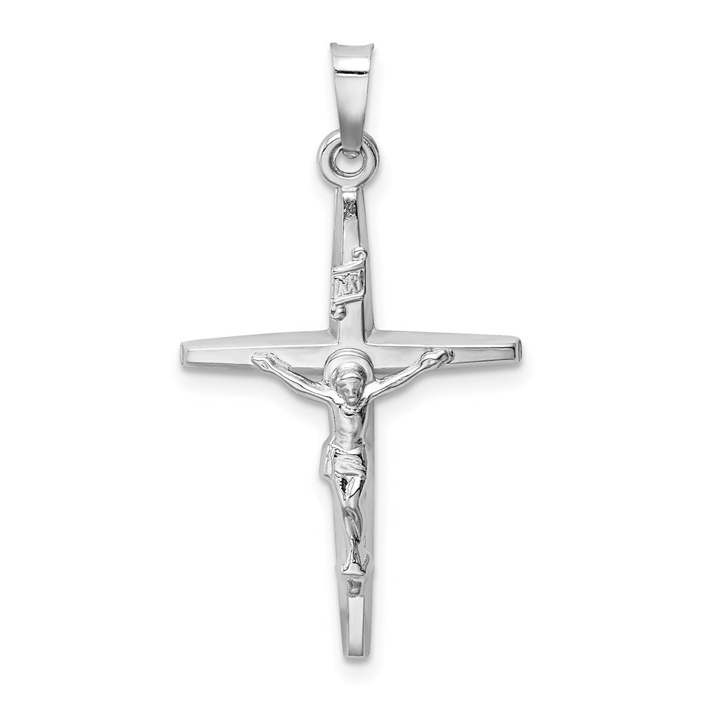 14K Weißgold INRI Kruzifix-Charm