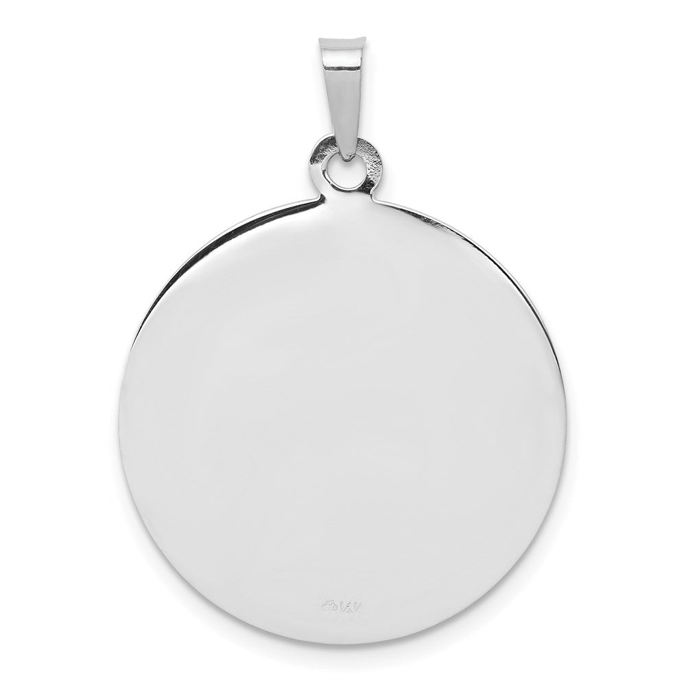 14K Weißgold Sankt-Michael-Medaille-Anhänger