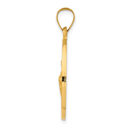 14K Gelbgold 14K Saint Jude Medaille Hohl Anhänger