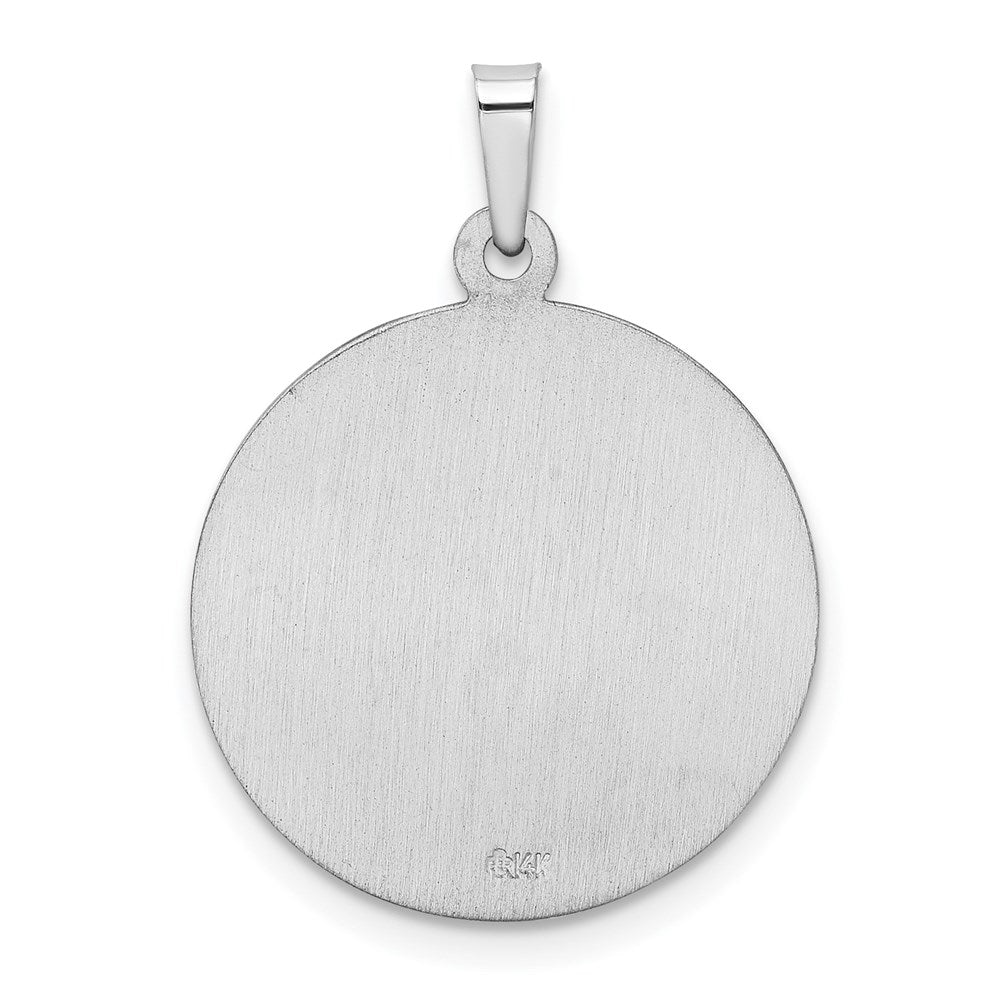 14K Weißgold Sankt-Christophorus-Medaille-Anhänger