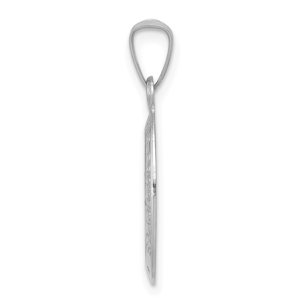 14k Weißgold Sankt Christopher Medaille Charm