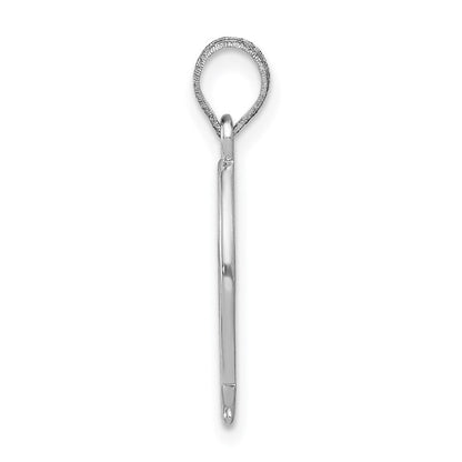 14K Weißgold Ichthus-Fisch-Anhänger