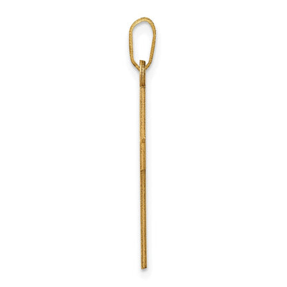 14K Gelbgold Polierter Kreuz-Charm