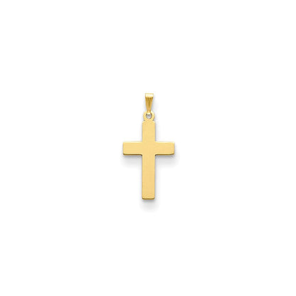 14K Gelbgold Polierter Kreuz-Charm