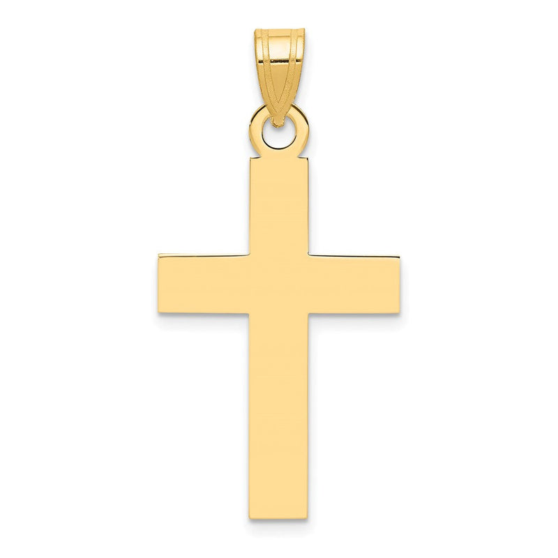 14K Gelbgold Poliertes Kreuz Charm