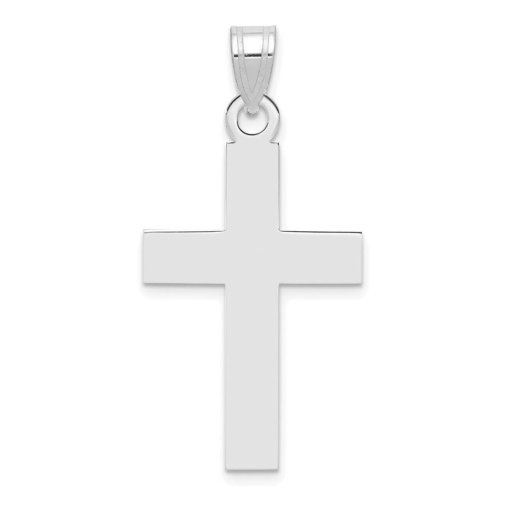 14K Weißgold 14K Weißgold Poliert Kreuz Charm